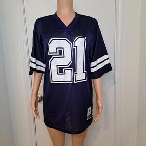 NFL Dallas Cowboys 21 ELLIOTT Dark Blue White Game Jersey Size M